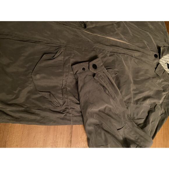 Vintage Nautica Sailing Jacket Army Green Coat 90s Olive L - Picture 5 of 13